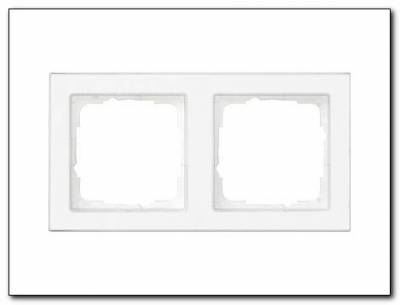 Ramka podwójna przezroczysta Gira E2 biały