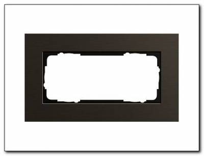 Ramka podwójna bez przegrody Gira Esprit aluminium brązowe