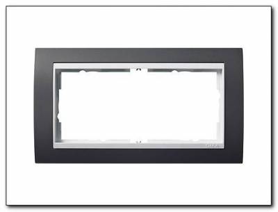 Ramka 2x b.most.śr. do białych Gira Event antracytowy