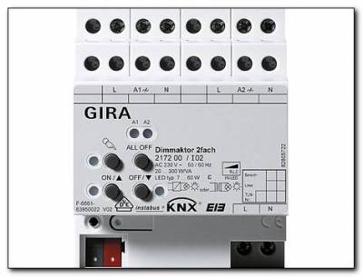 Uni wyr. ściemn. 2 x 300 W KNX/EIB mod.