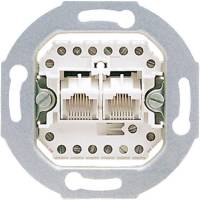 Gniazdo telefoniczne podwójne RJ45 8/8 łączne, zaciski śrubowe