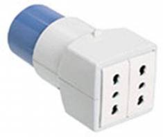 EN60309 adaptor +2P17/11 outlet