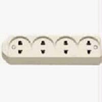 Multi-outlet 4USA+EU ivory