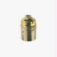 E27M10x1brass lamphld smooth dome/skirt