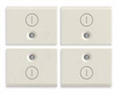 4 przyciski, 1M, symbol I/O, biały